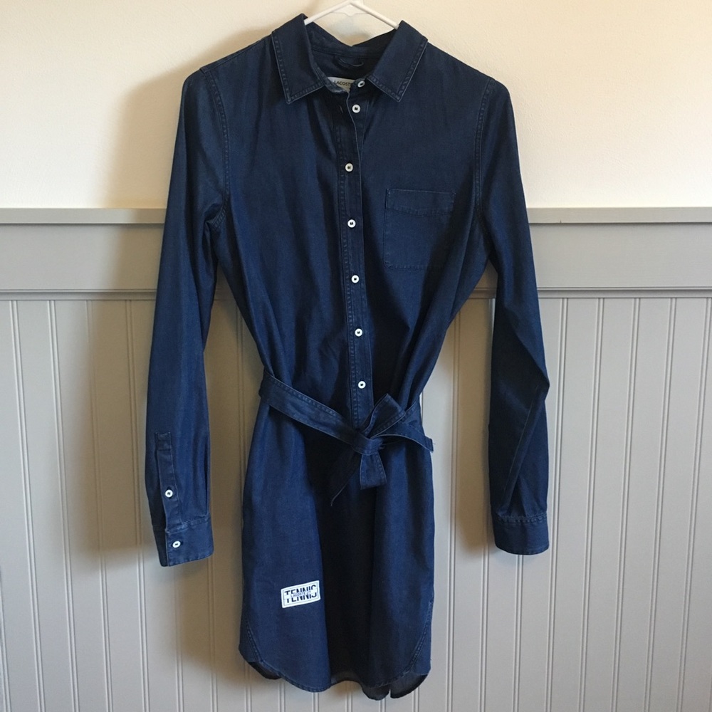 Lacoste denim shirt dress